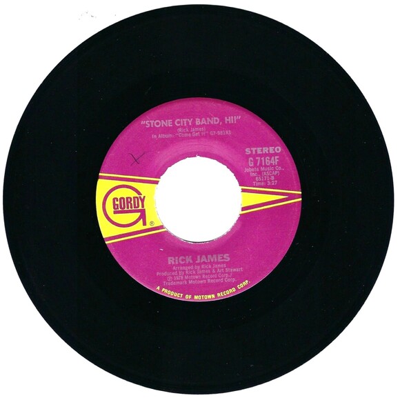 Rick James High On Your Love Suite/Stone City Band, Hi! 45 RPM Gordy EX Funk '79 - Picture 2 of 2